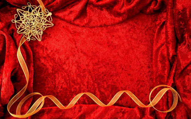 Обои картинки фото разное, текстуры, ткань, бархат, золотая, серпантин, красный, фон, red