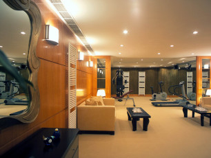 обоя интерьер, кабинет, библиотека, офис, тренажеры