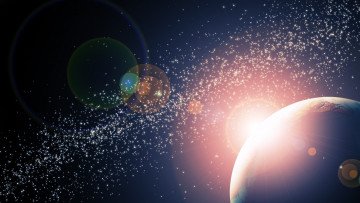 Картинка planets космос арт звезды планеты вселенная