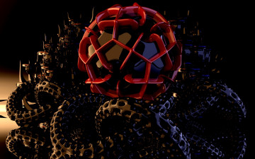 Картинка 3д графика шары фон цвета узор