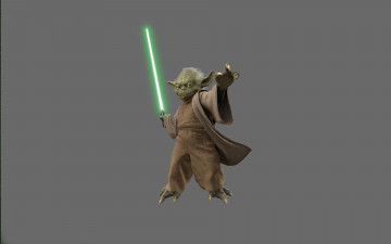 Картинка star wars кино фильмы episode iii revenge of the sith йода yoda звездные войны лазерный меч зеленый темный фон