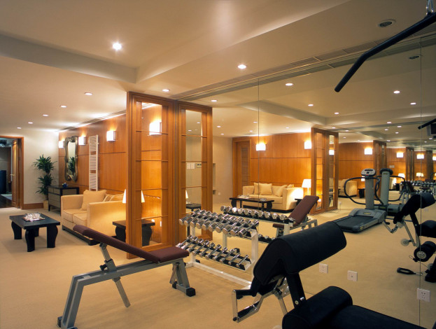 Обои картинки фото интерьер, кабинет, библиотека, офис, тренажеры