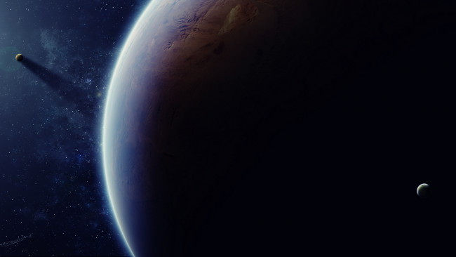 Обои картинки фото космос, арт, планеты