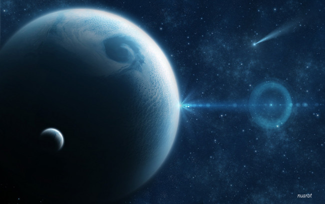 Обои картинки фото космос, арт, планеты