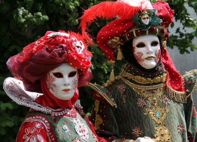 Обои картинки фото разное, маски, карнавальные, костюмы, карнавал, венеция