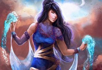 Картинка фэнтези девушки вода арт фантастика девушка