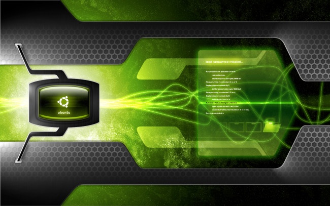 Обои картинки фото компьютеры, ubuntu linux, фон, логотип