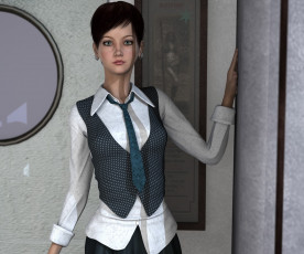 Картинка 3д+графика люди+ people фон взгляд девушка