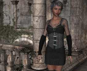 Картинка 3д+графика люди+ people девушка взгляд фон