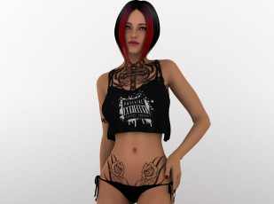 Картинка 3д+графика люди+ people девушка взгляд фон