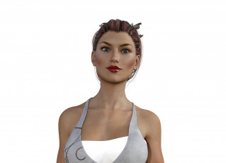 Картинка 3д+графика портрет+ portraits девушка фон взгляд