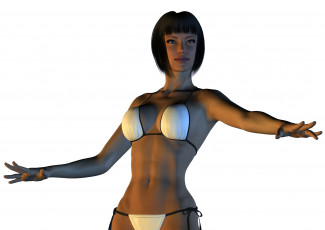 Картинка 3д+графика люди+ people фон взгляд девушка