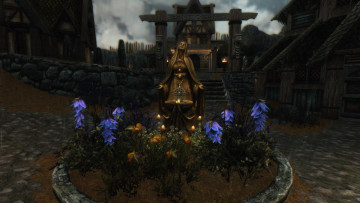 Картинка 3д+графика фантазия+ fantasy цветы свечи клумба