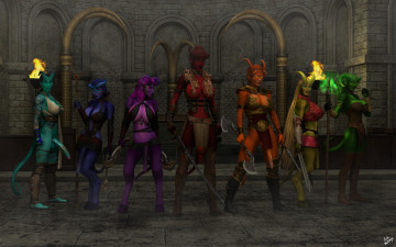 Картинка 3д+графика существа+ creatures оружие кастаники взгляд фон