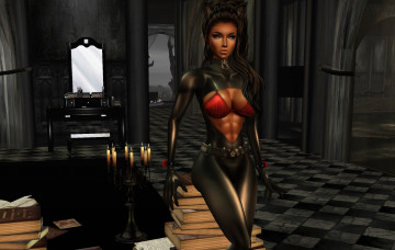 Картинка 3д+графика люди+ people девушка фон взгляд