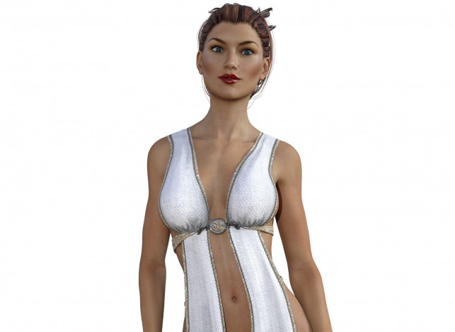 Обои картинки фото 3д графика, люди , people, взгляд, девушка, фон