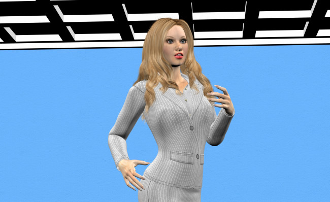 Обои картинки фото 3д графика, люди , people, девушка, взгляд, фон, блондинка