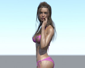 Картинка 3д+графика люди+ people фон взгляд девушка