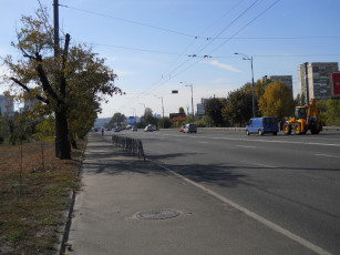 обоя проспект воссоединения в киеве, города, киев , украина, проспект, воссоединения, дорога, осень, киев