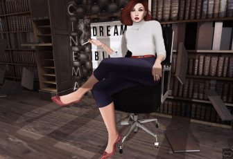 Картинка 3д+графика люди+ people девушка фон взгляд