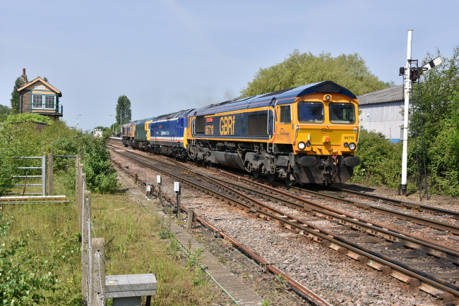 Обои картинки фото техника, поезда, рельсы, локомотив, состав