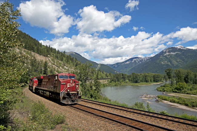 Обои картинки фото техника, поезда, состав, локомотив, рельсы