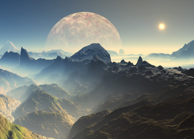 Обои картинки фото 3д графика, атмосфера, настроение , atmosphere ,  mood , поверхность, планета