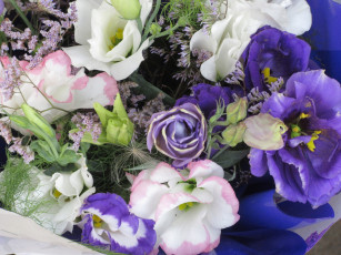 Картинка цветы эустома букет