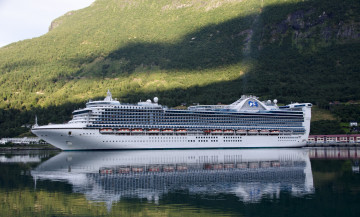 Картинка carribean+princess корабли лайнеры круиз лайнер