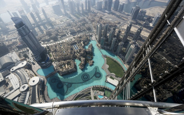 Картинка burj+khalifa +dubai города дубай+ оаэ небоскребы панорама