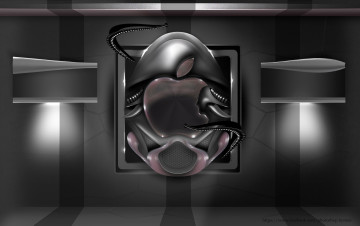 Картинка компьютеры apple фон логотип