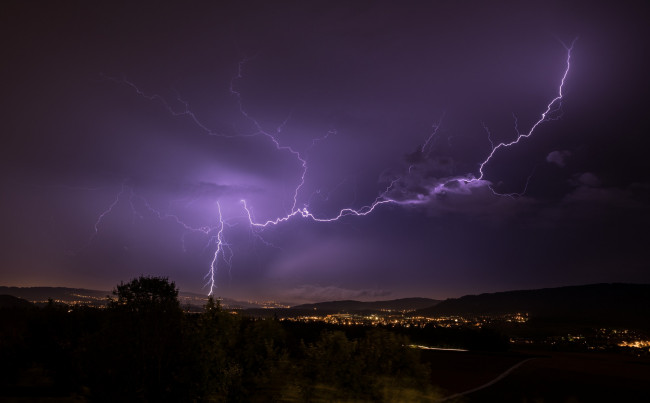 Обои картинки фото природа, молния,  гроза