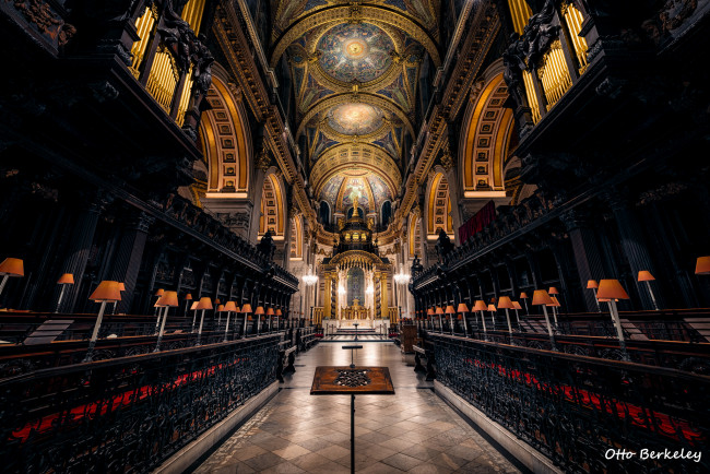 Обои картинки фото интерьер, убранство,  роспись храма, церковь