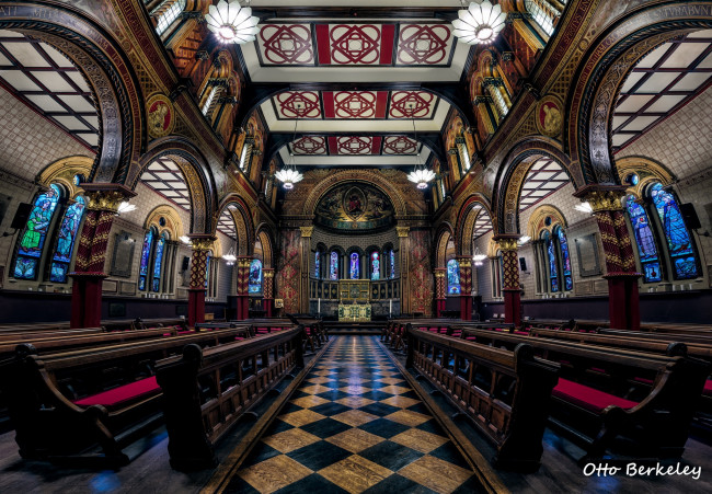 Обои картинки фото интерьер, убранство,  роспись храма, церковь