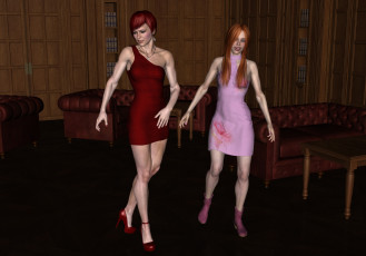 Картинка 3д+графика люди+ people фон взгляд девушки