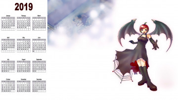 Картинка календари аниме взгляд девушка крылья