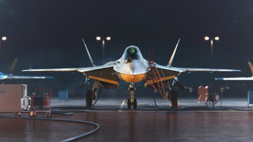 Картинка су+57 авиация боевые+самолёты заправка фронтовая пак фа су-57 аэродром