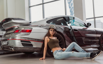 Картинка автомобили -авто+с+девушками фон взгляд автомобиль девушка