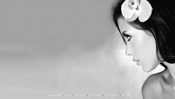 Картинка календари компьютерный+дизайн профиль цветок 2019 calendar женщина девушка лицо