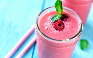обоя еда, напитки, смузи, малина