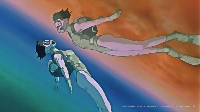 Обои картинки фото календари, аниме, 2019, calendar, девушка, ласты