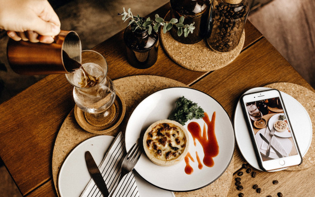 Обои картинки фото еда, разное, завтрак, фото, телефон