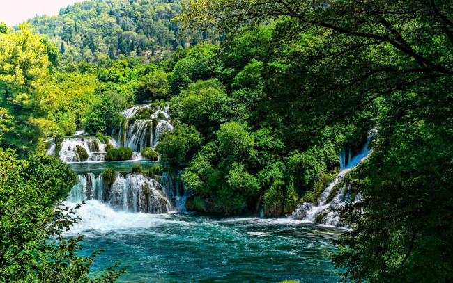 Обои картинки фото природа, водопады, потоки