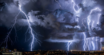 Картинка природа молния +гроза раскаты гром непогода гроза дождь ливень облака тучи чёрные проливной вспышки свет стихия ночь