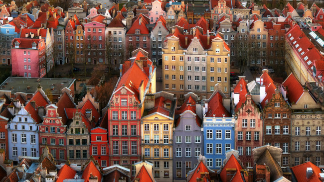 Обои картинки фото города, гданьск , польша, панорама