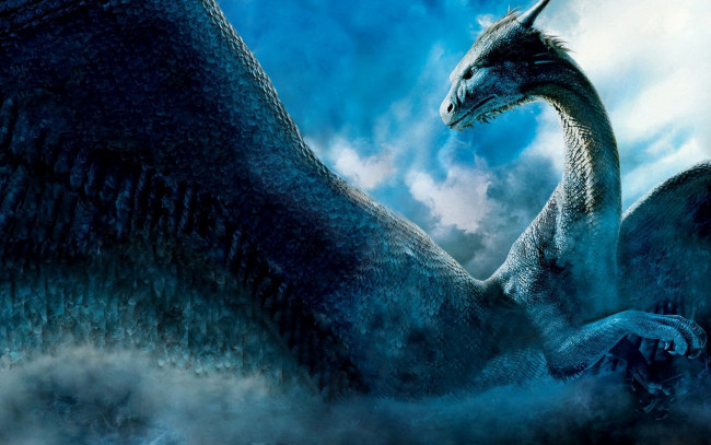 Обои картинки фото фэнтези, драконы, дракон, синий