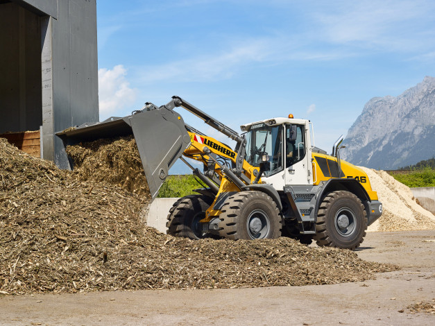 Обои картинки фото техника, фронтальные погрузчики, liebherr