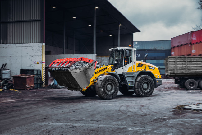 Обои картинки фото техника, фронтальные погрузчики, liebherr