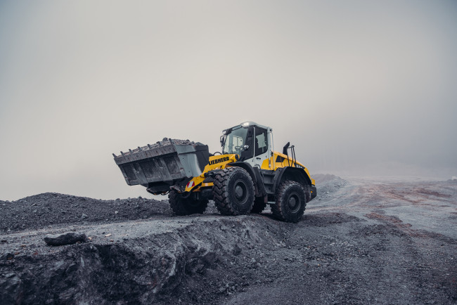 Обои картинки фото техника, фронтальные погрузчики, liebherr