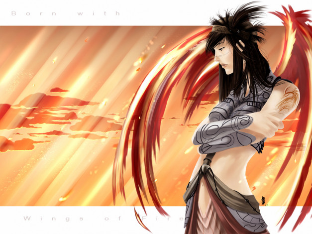 Обои картинки фото аниме, angels, demons